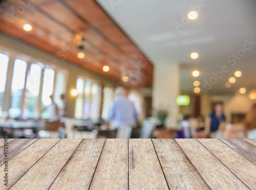 cafe restaurant blur background with bokeh