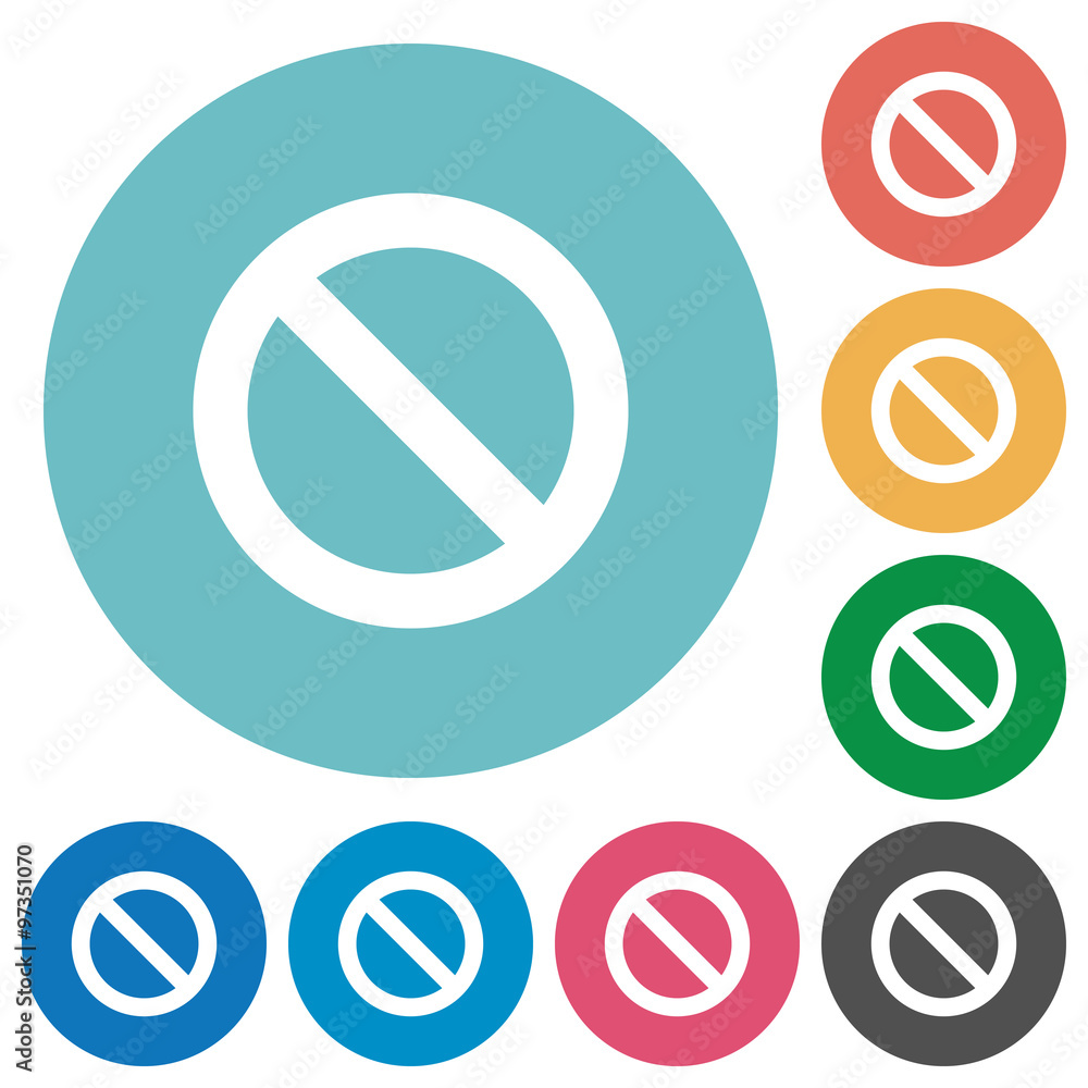 Fototapeta premium Flat blocked icons