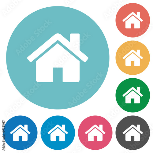 Flat home icons