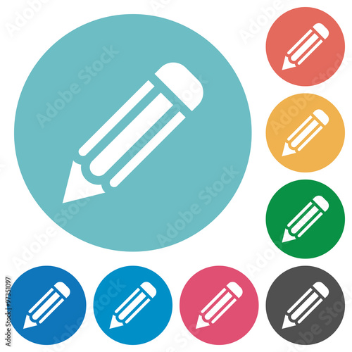 Flat pencil icons