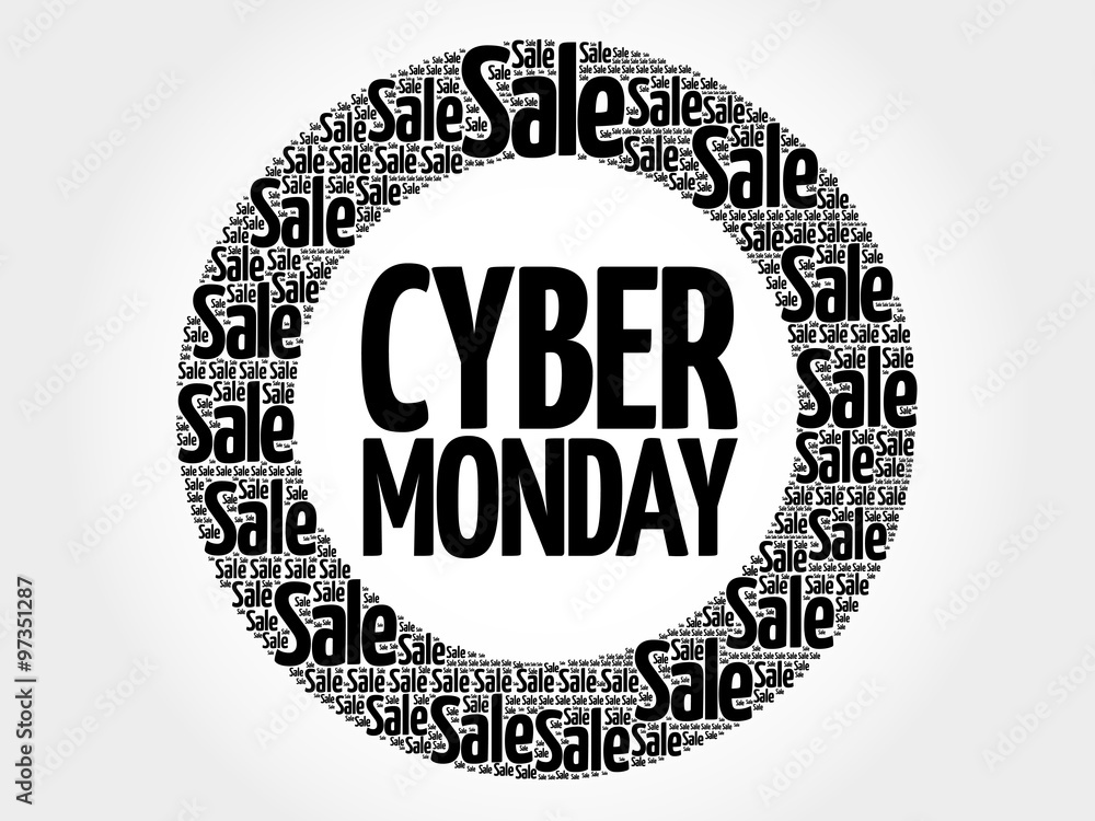 Fototapeta premium Cyber Monday words cloud, business concept background