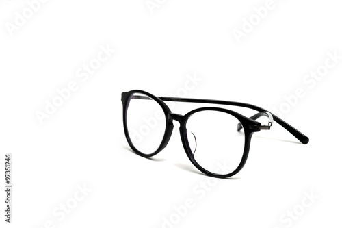 Glasses on a white background