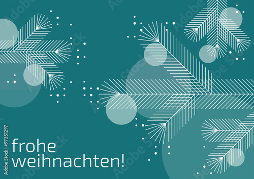 Weihnachtsgruß, geometrisches Design, petrol