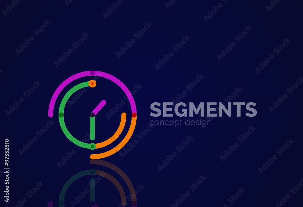 Vector outline minimal abstract geometric logo Vector outline minimal abstract geometric logo