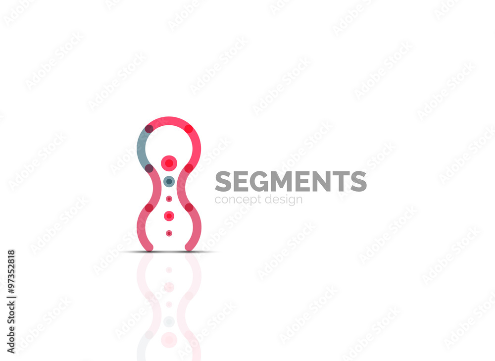 Vector outline minimal abstract geometric logo Vector outline minimal abstract geometric logo