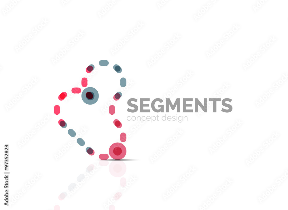 Vector outline minimal abstract geometric logo Vector outline minimal abstract geometric logo