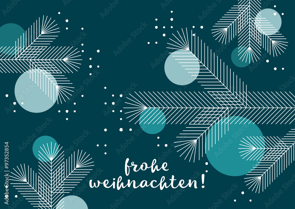 Weihnachtsgruß, geometrisches Design, nachtblau