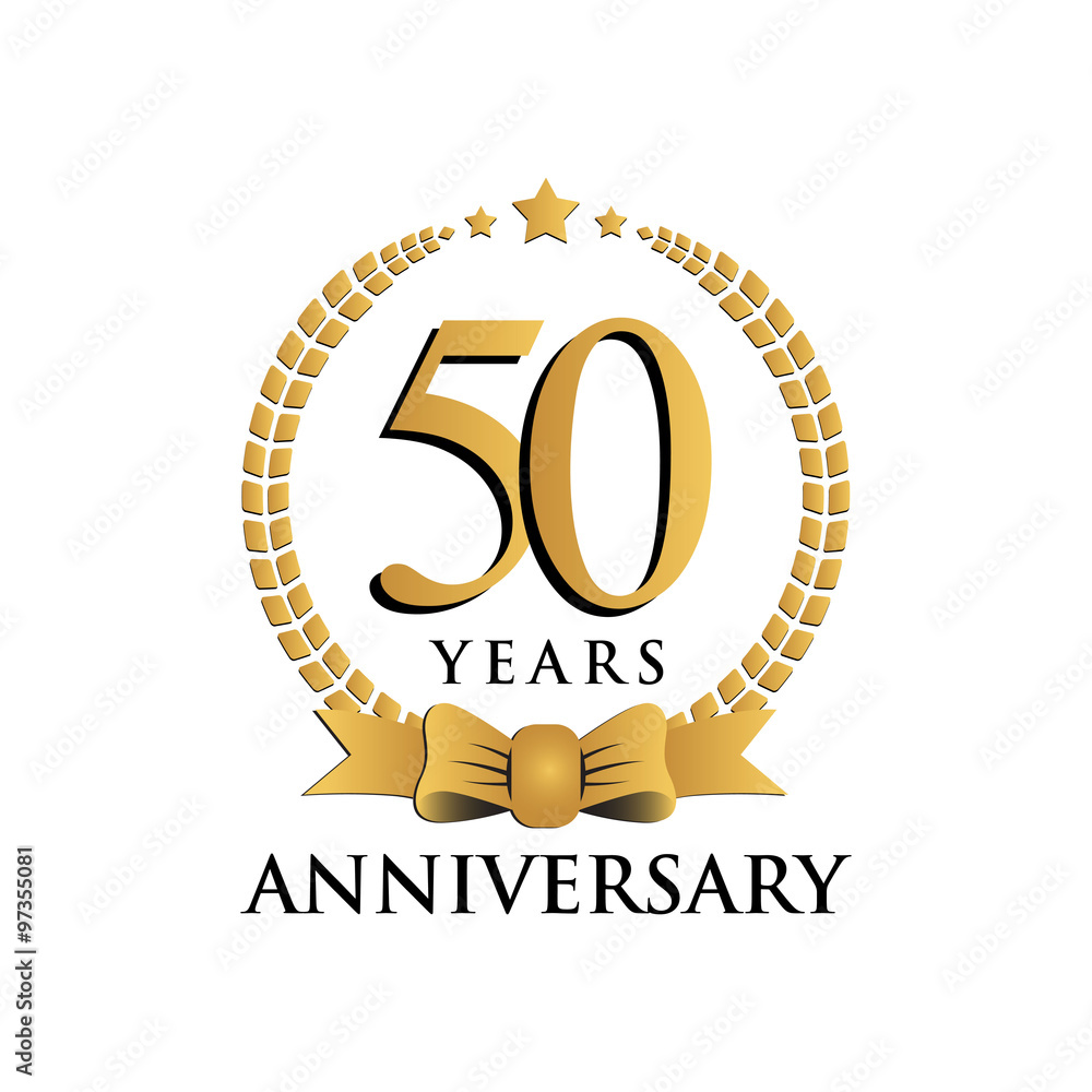 Naklejka premium anniversary gold