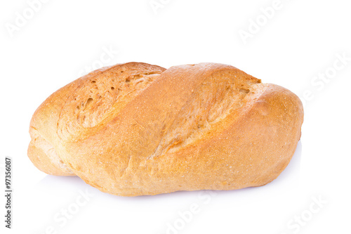 Tradtional homemade bread on white background