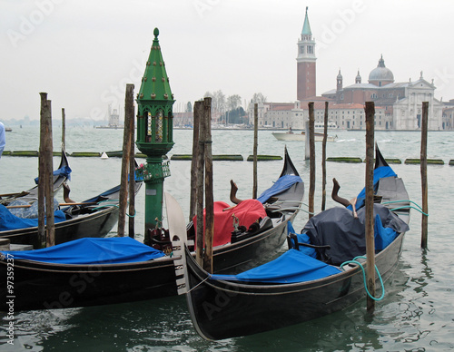 Venise, le canal de la Giudecca et l'église San Giorgio Maggiore, Italie
