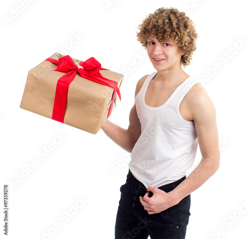 sexy young guy gives gifts © kogytuk