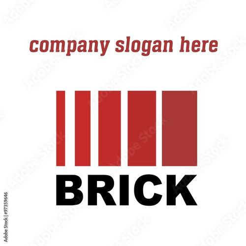 Vector brick. Simple business icon logo. logo or illustration. Brick as a sign. flat image.  