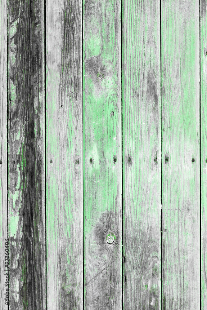 Fototapeta premium The old green wood texture with natural patterns