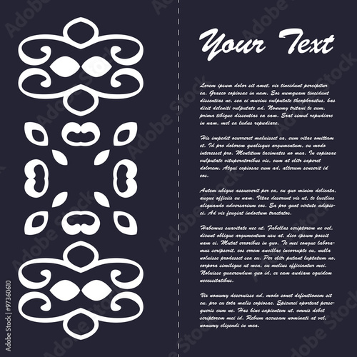 Vintage style brochure template design with modern art eastern elements and ornament, pages layouts in color, classic colors and creative solutions for design and decoration - postcard, menus and more