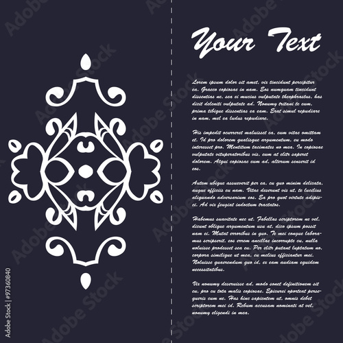 Vintage style brochure template design with modern art eastern elements and ornament, pages layouts in color, classic colors and creative solutions for design and decoration - postcard, menus and more