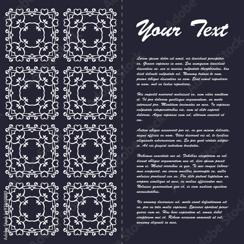 Vintage style brochure template design with modern art eastern elements and ornament, pages layouts in color, classic colors and creative solutions for design and decoration - postcard, menus and more