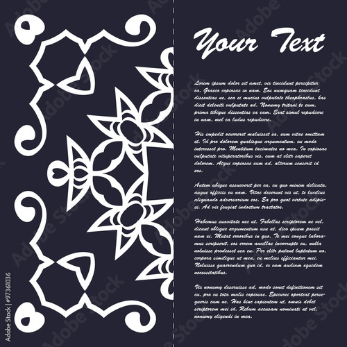 Vintage style brochure template design with modern art eastern elements and ornament, pages layouts in color, classic colors and creative solutions for design and decoration - postcard, menus and more