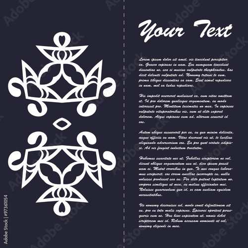 Vintage style brochure template design with modern art eastern elements and ornament, pages layouts in color, classic colors and creative solutions for design and decoration - postcard, menus and more