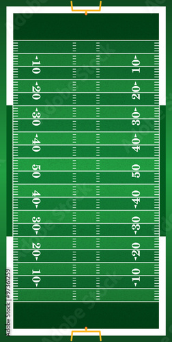 Textured Grass Vertical American Football Field