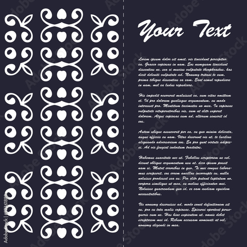 Vintage style brochure template design with modern art eastern elements and ornament, pages layouts in color, classic colors and creative solutions for design and decoration - postcard, menus and more