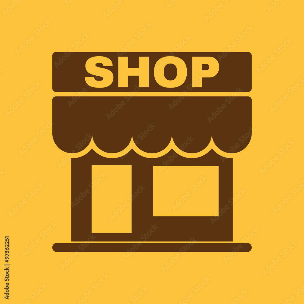 The shop icon. Store symbol. Flat The shop icon. Store symbol. Flat