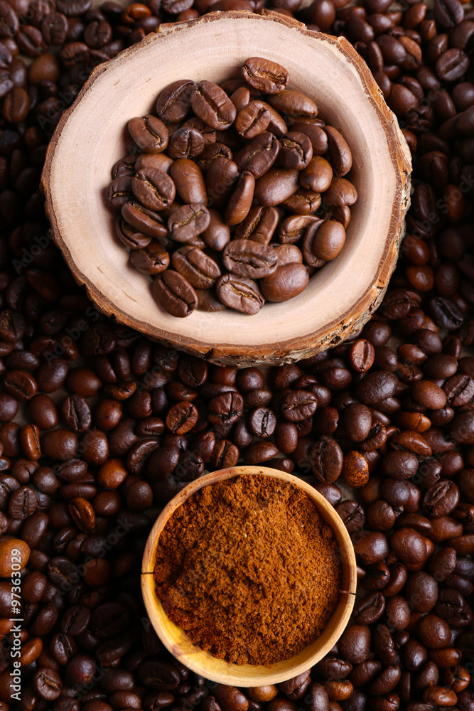 Coffee beans, close up Coffee beans, close up