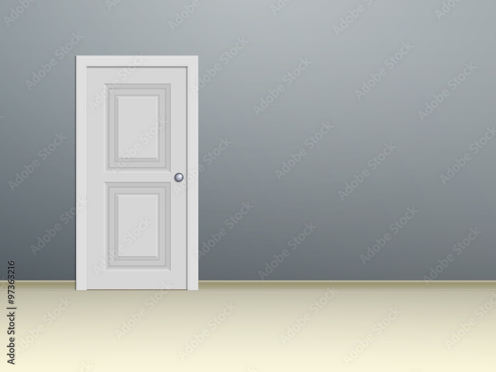 White paneled door White paneled door