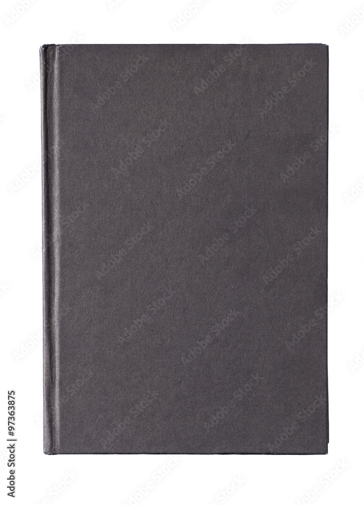 Black book cover isolated on white background Black book cover isolated on white background