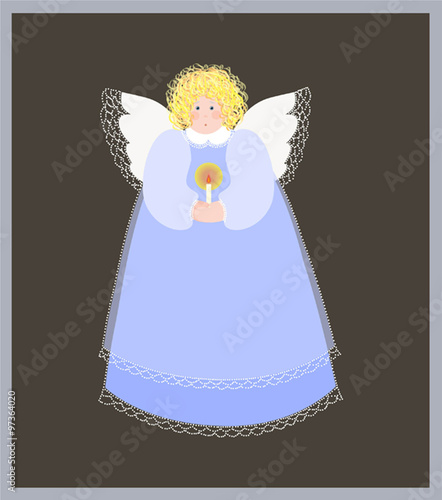 Christmas angel with a candle.