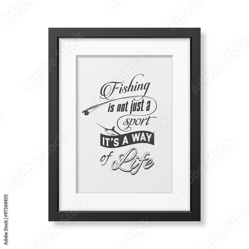 Quote typographical Background in the black frame 