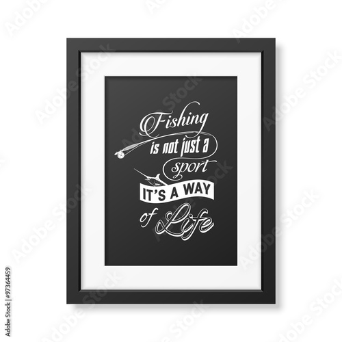 Quote typographical Background in the black frame 