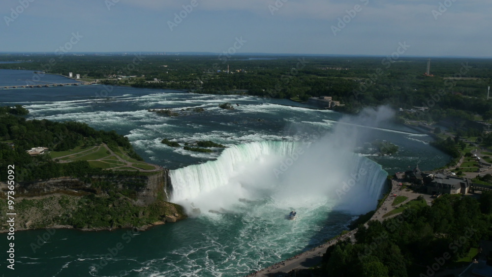 niagara horseshoe falls top view from skylon tower 4k UHD niagara horseshoe falls top view from skylon tower 4k UHD