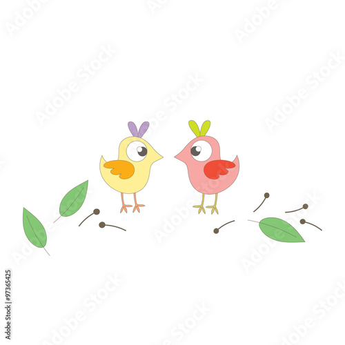  Little couple birds