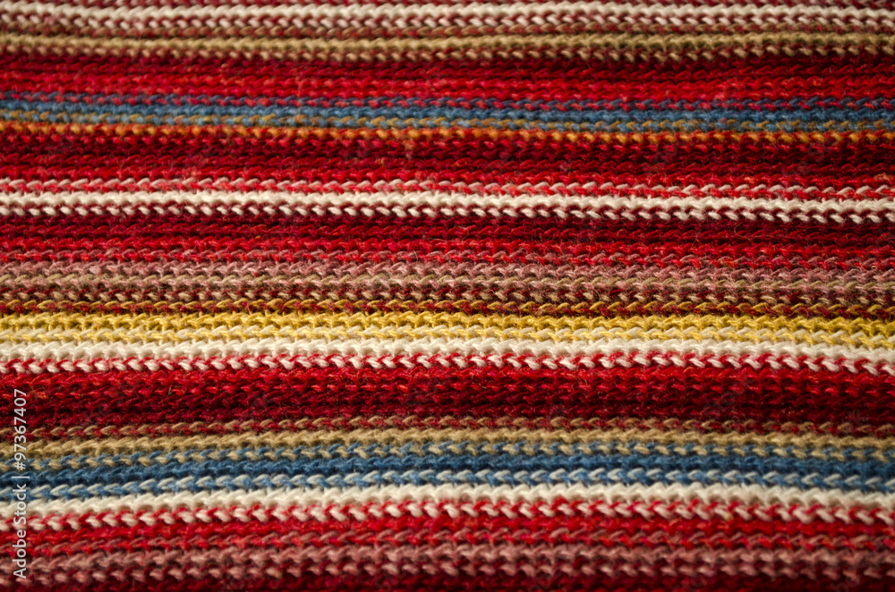 Knitted striped texture