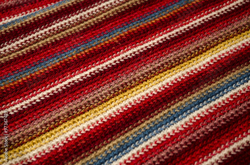 Knitted striped texture