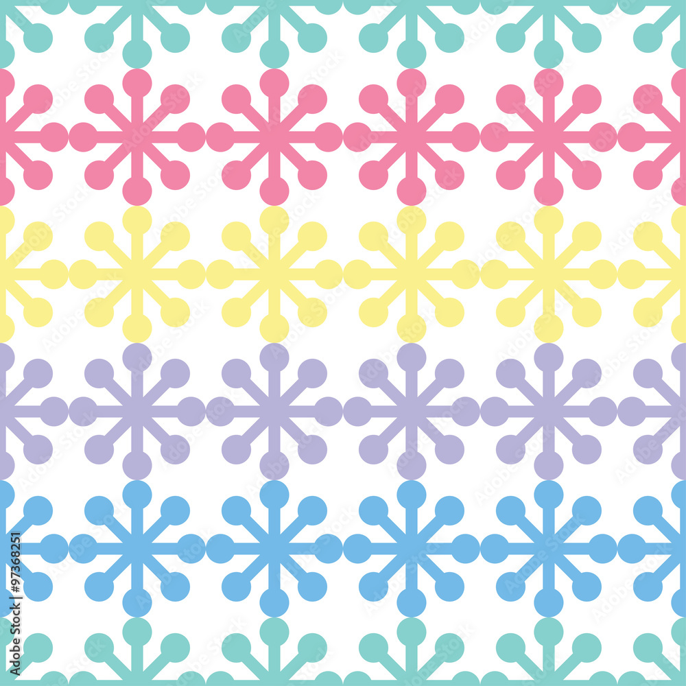 Seamless vector background with decorative snowflakes Seamless vector background with decorative snowflakes