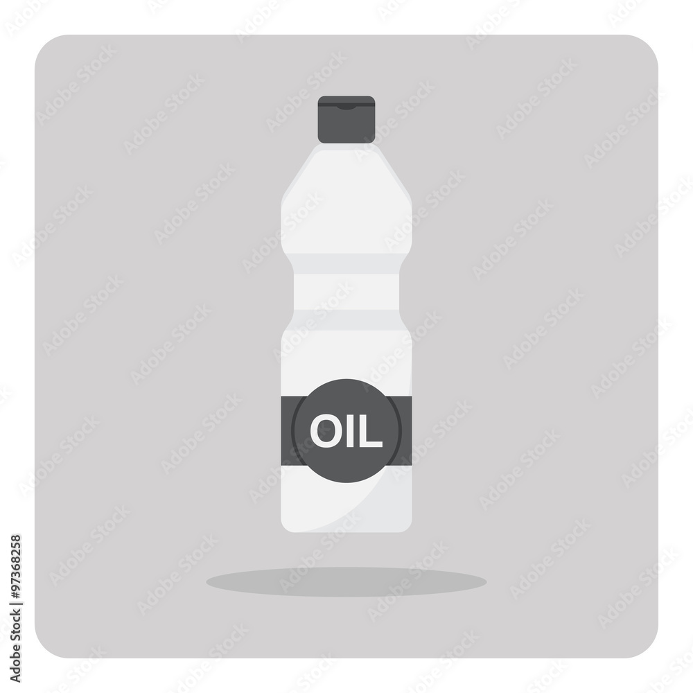 Vector of flat icon, Vegetable oil bottle on isolated background Vector of flat icon, Vegetable oil bottle on isolated background