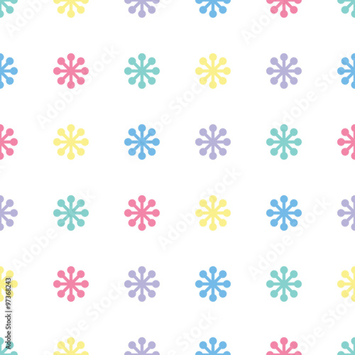 Seamless vector background with decorative snowflakes 