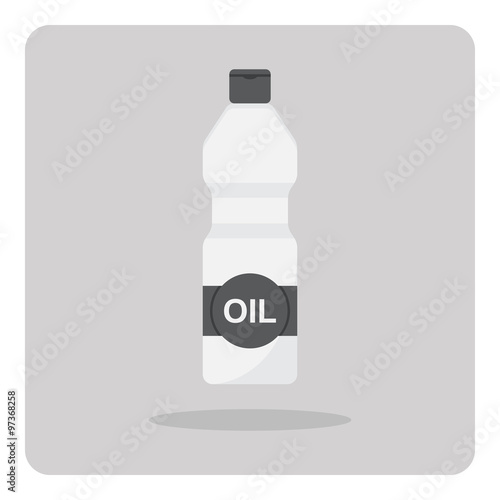 Vector of flat icon, Vegetable oil bottle on isolated background