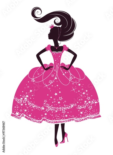 Милая принцесса в розовом платье #97368467