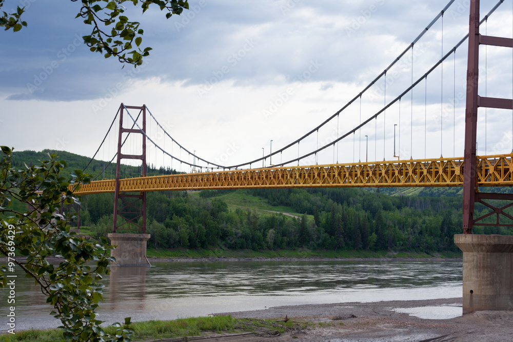 Peace River bridge Dunvegan Alberta Canada