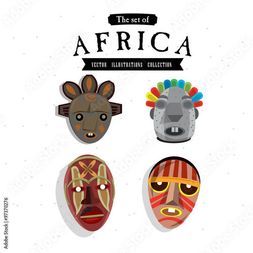 African mask - vector