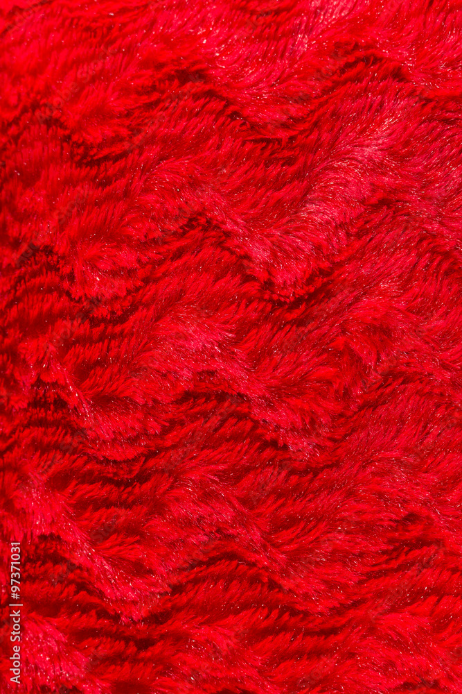 red faux fur texture background