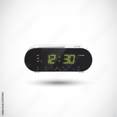 Clock Radio. realistic - vector