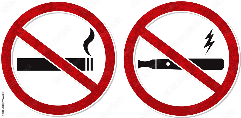 No smoking sign vector cigarette and vaporizer No smoking sign vector cigarette and vaporizer