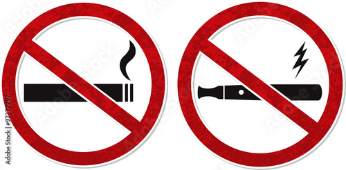 No smoking sign vector cigarette and vaporizer