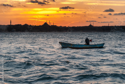 Fishing boats in Istanbul 