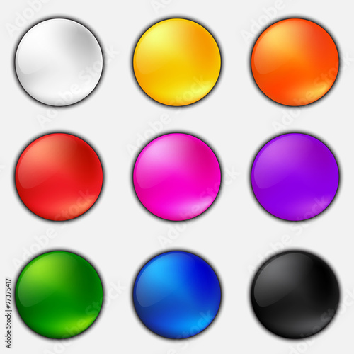 Colorful plastic button set