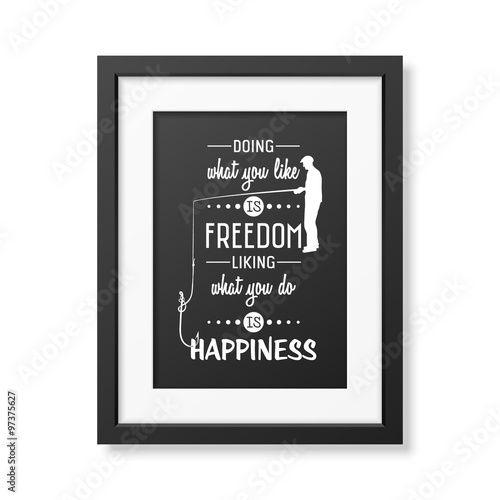 Quote typographical Background in the black frame 