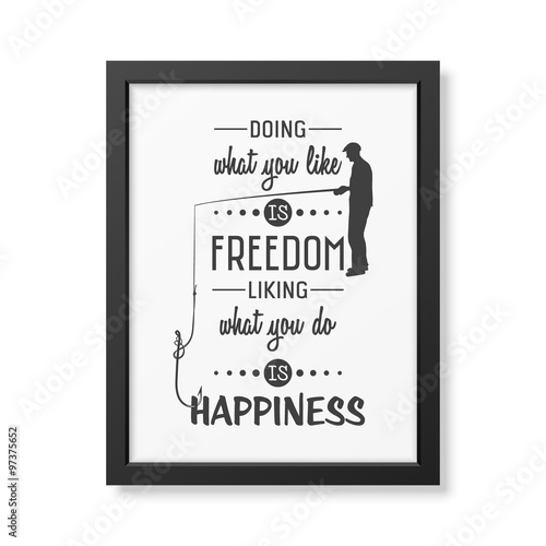 Quote typographical Background in the black frame 